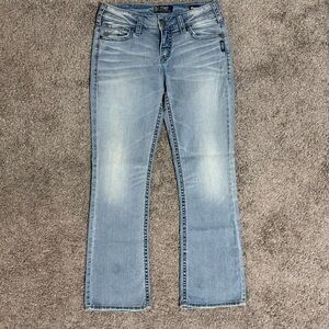 Silver Jeans Co. Women's Suki Mid Slim Bootcut Jeans 31x31 Medium Wash